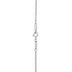Collier Open Heart en platine 950 millièmes pavé de diamants