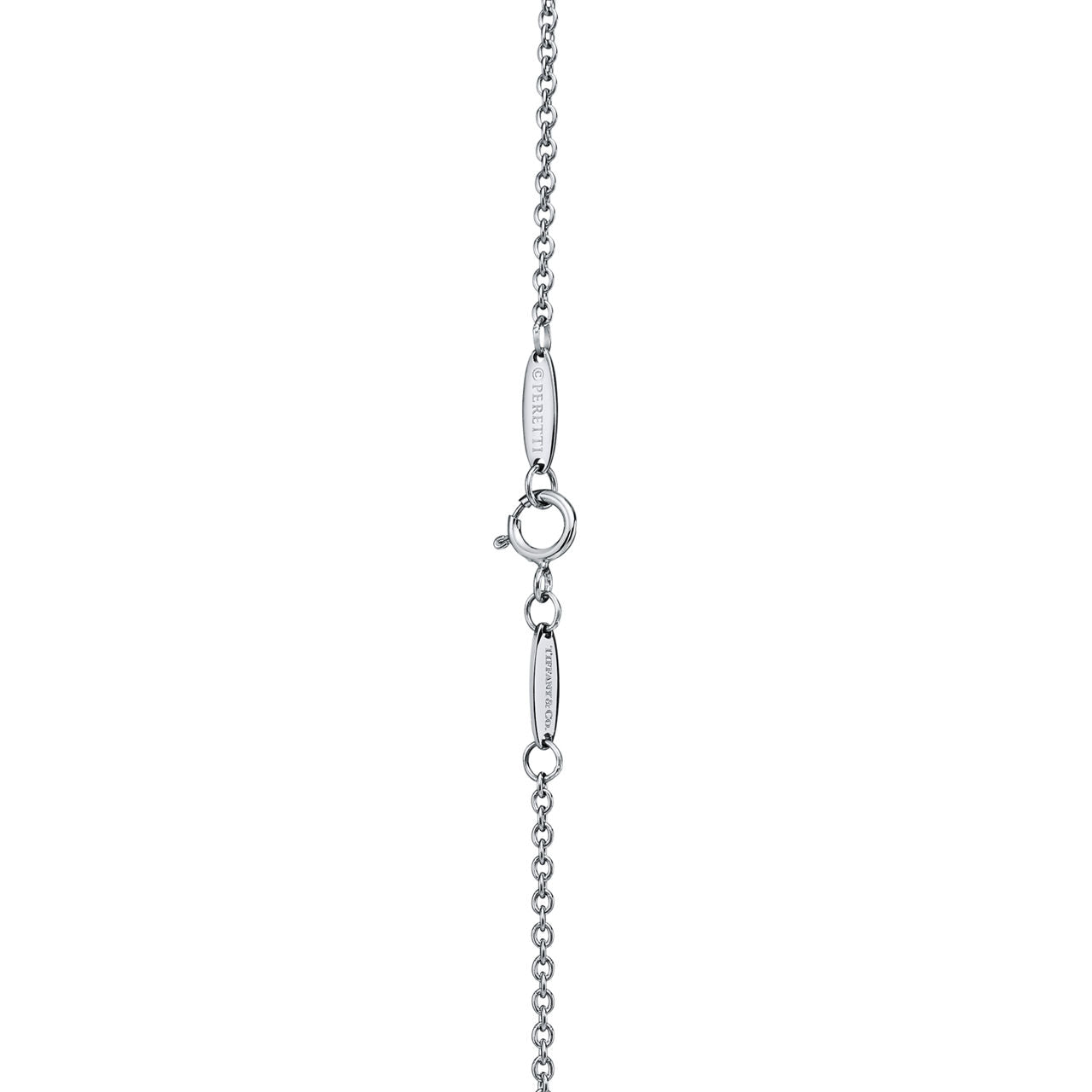 Collier Open Heart en platine 950 millièmes pavé de diamants