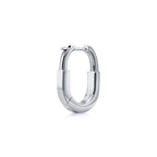 Boucles d’oreilles Lock en or blanc et diamants pavés, Small
