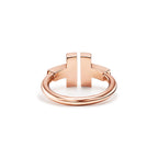 Tiffany T Bague Wire ornée d’onyx noir en or rose