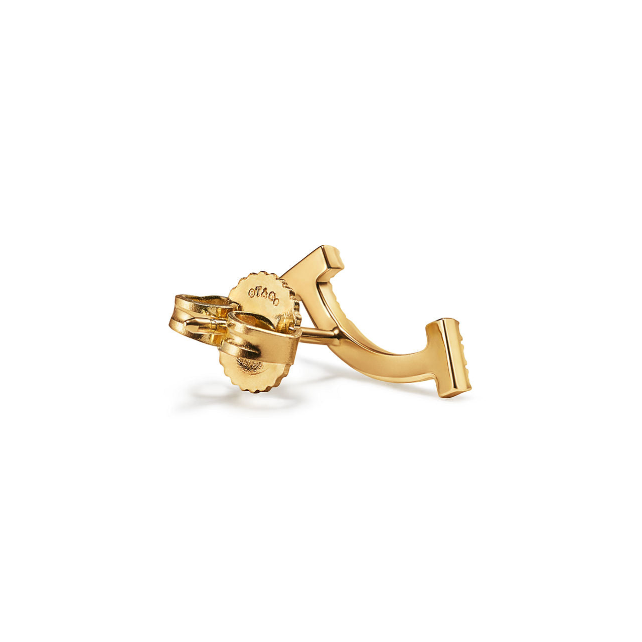 Boucles d’oreilles Smile en or jaune 18 carats et diamants. Mini.