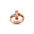 Tiffany T Bague T1 en or rose et diamants
