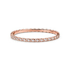 Bracelet jonc étroit Wings en or rose 18 carats et diamants