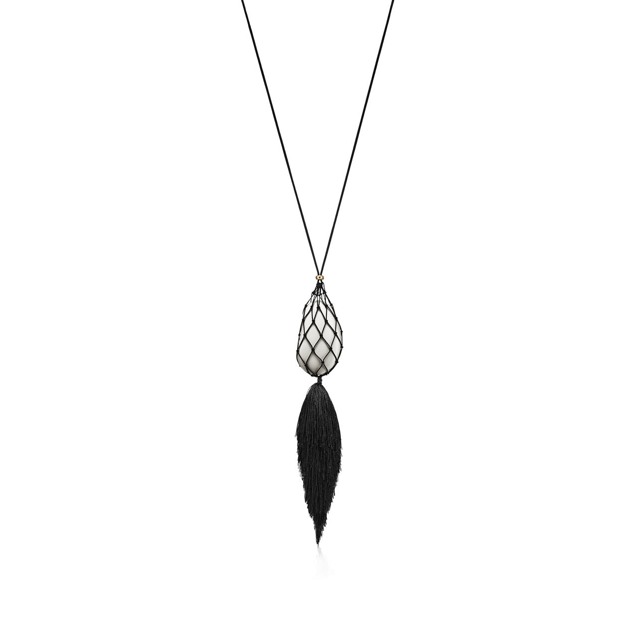Collier Bean avec finition blanche sur argent 925 millièmes