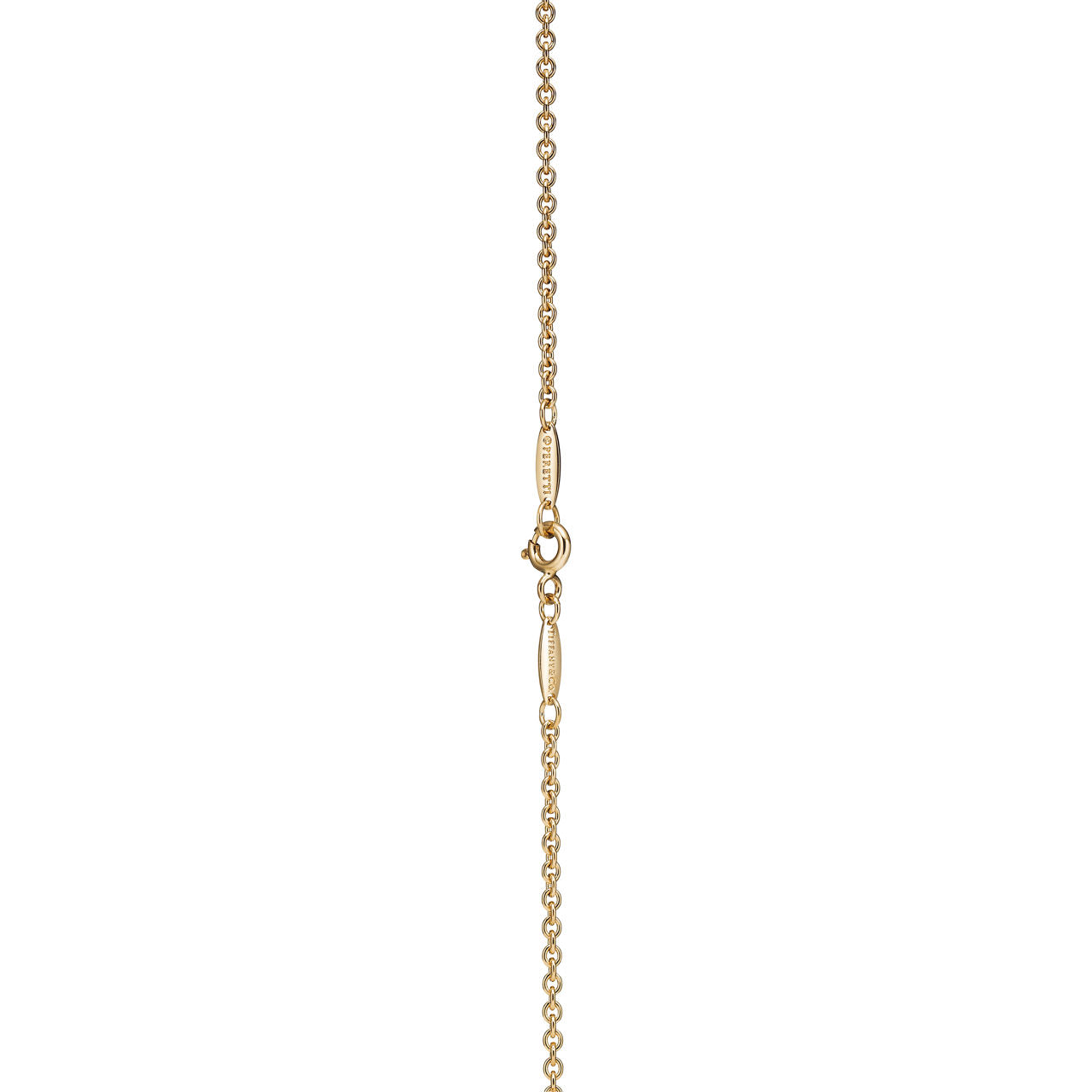 Collier Lasso Open Heart en or jaune 18 carats et perles. 7,5-8 mm.