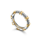 Sixteen Stone par Tiffany Bague en platine, or jaune et diamants, style étroit
