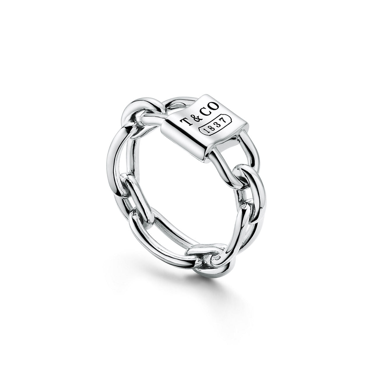Tiffany 1837™ Bague cadenas à double anse en argent 925 millièmes. Small.