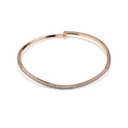 Collier T1 pavé de diamants en or rose