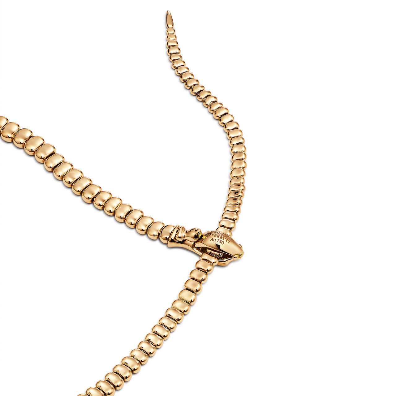 Collier Serpent en or jaune 18 carats