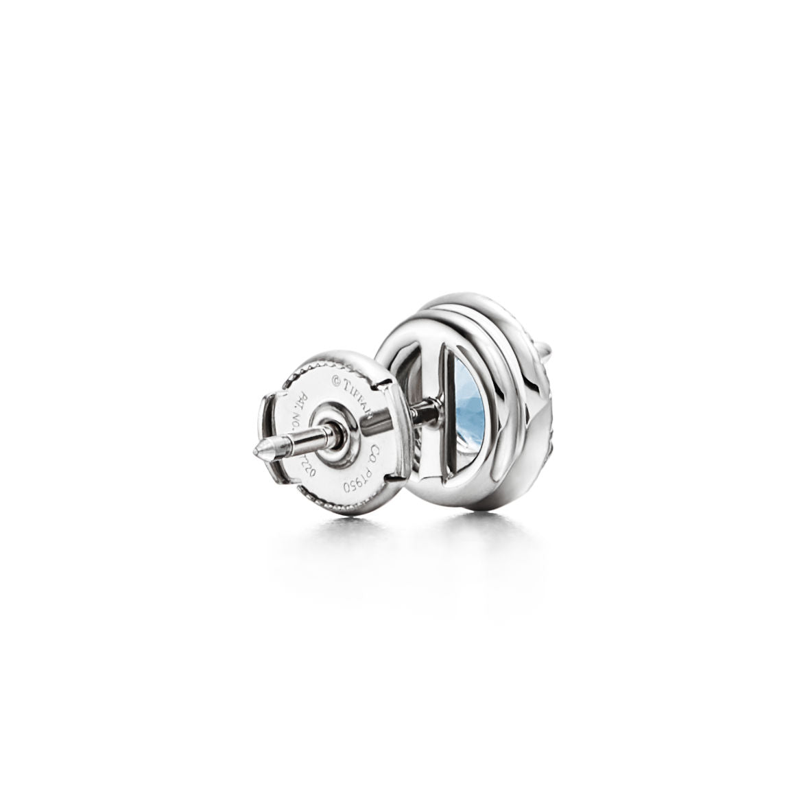 Boucles d’oreilles en platine 950 millièmes avec aigues-marines et diamants