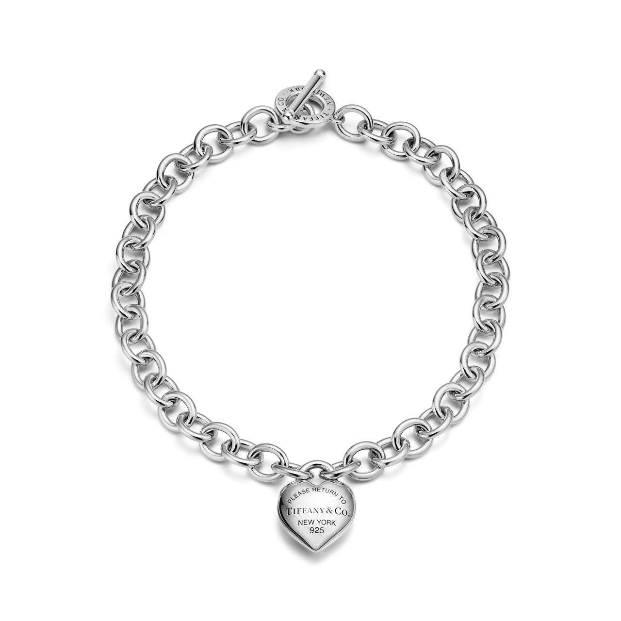 Collier Full Heart avec fermoir à bascule en argent 925 millièmes