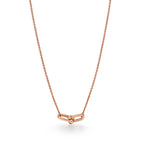 Pendentif à maillons doubles taille Small en or rose 18 carats