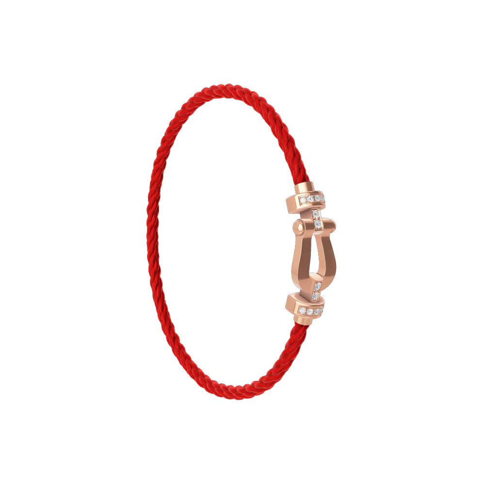 Bracelet Force 10, moyen modèle, semi-pavé