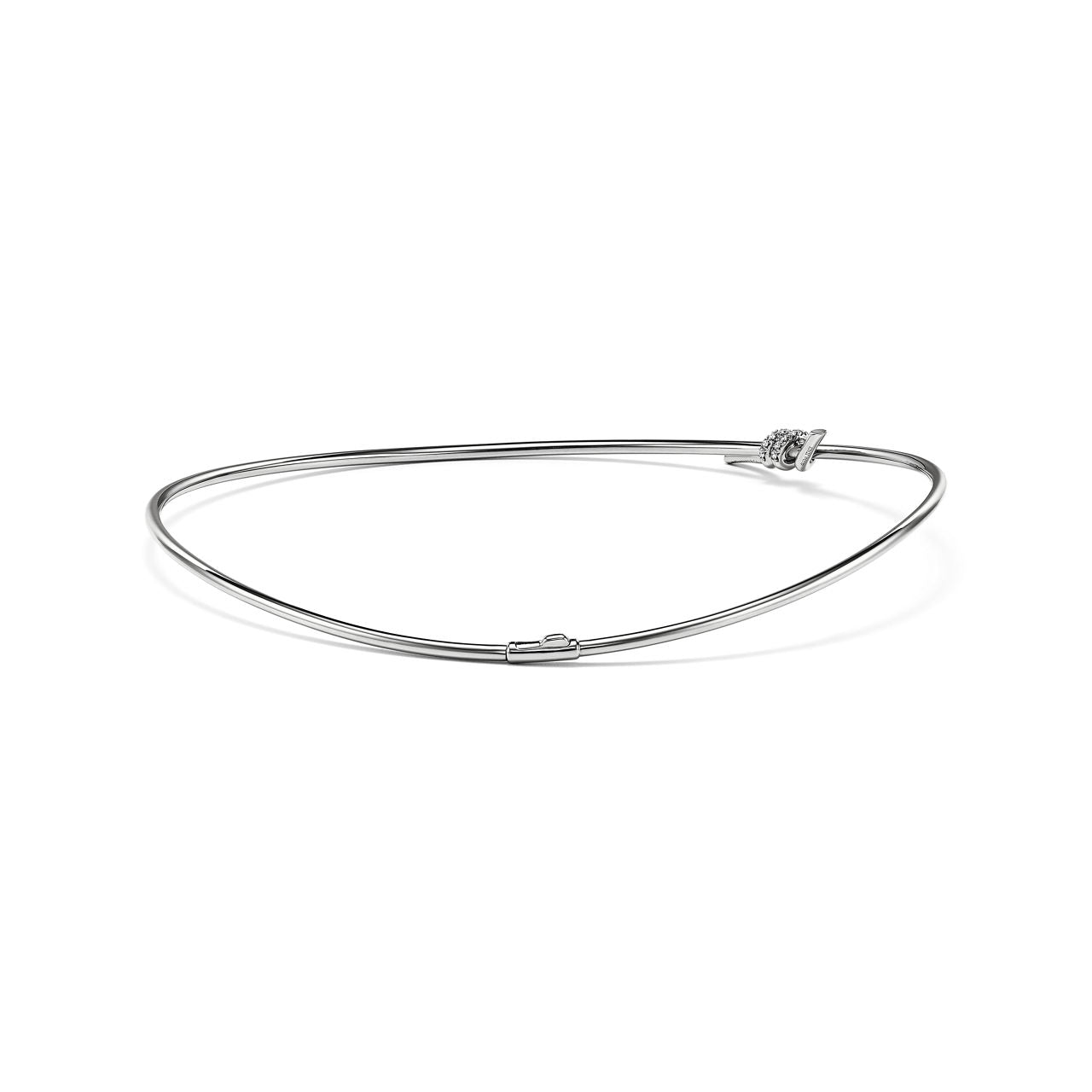 Collier en or blanc 18 carats et diamants