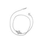 Bracelet double chaîne en diamants en or blanc 18 carats