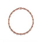Collier à maillons. Medium en or rose et diamants
