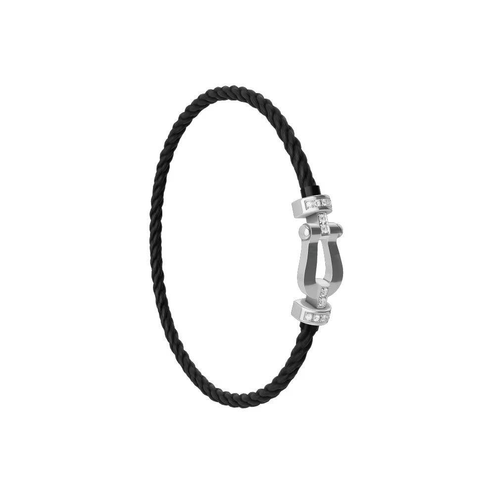 Bracelet Force 10, moyen modèle, semi-pavé