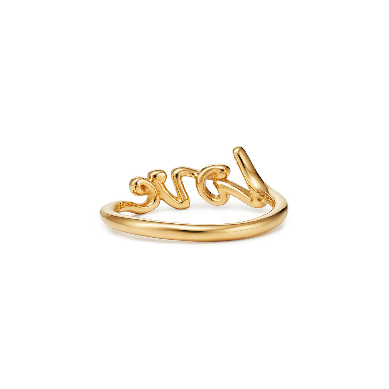 Paloma’s Graffiti Bague Love en or jaune 18 carats. Mini.