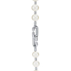 Collier Cadenas en perles en argent 925 millièmes. 9-10 mm.
