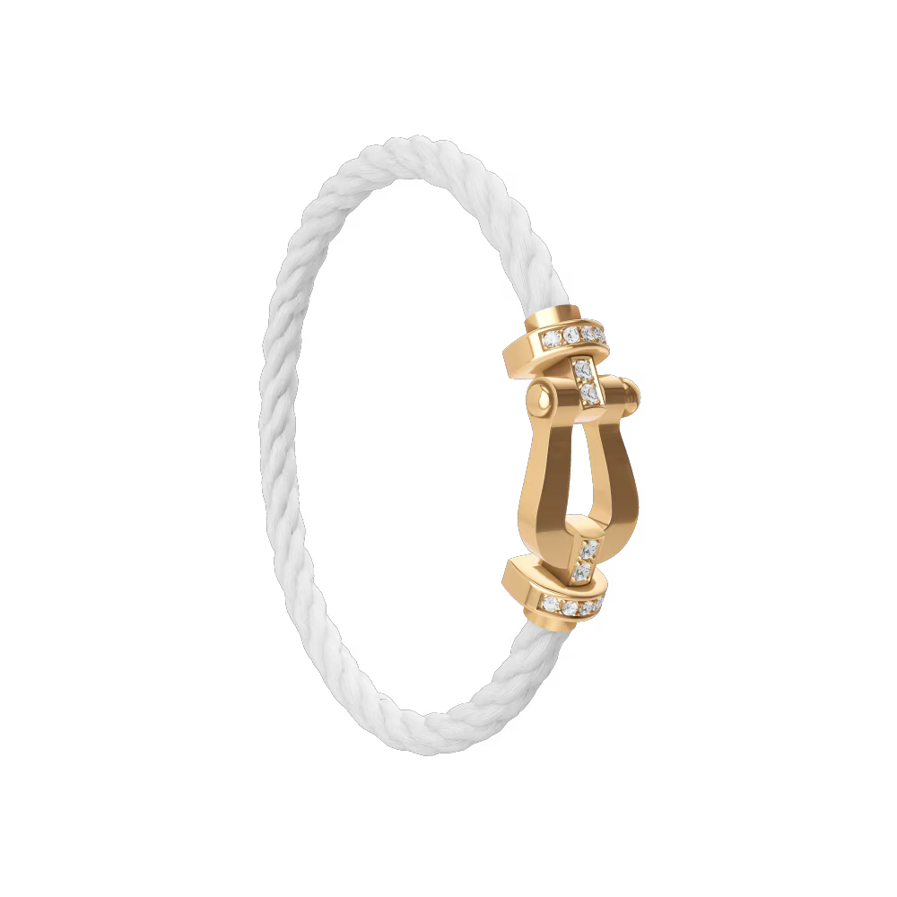 Bracelet Force 10, grand modèle, semi-pavé