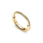 Tiffany Lock Bague en or jaune 18 carats et diamants