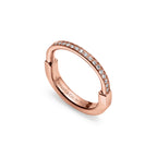 Tiffany Lock Bague en or rose et diamants