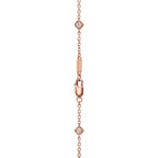 Collier à maillons carrés en or rose 18 carats et diamants