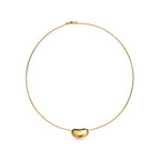 Collier Wire Bean en or jaune 18 carats. 20 mm.