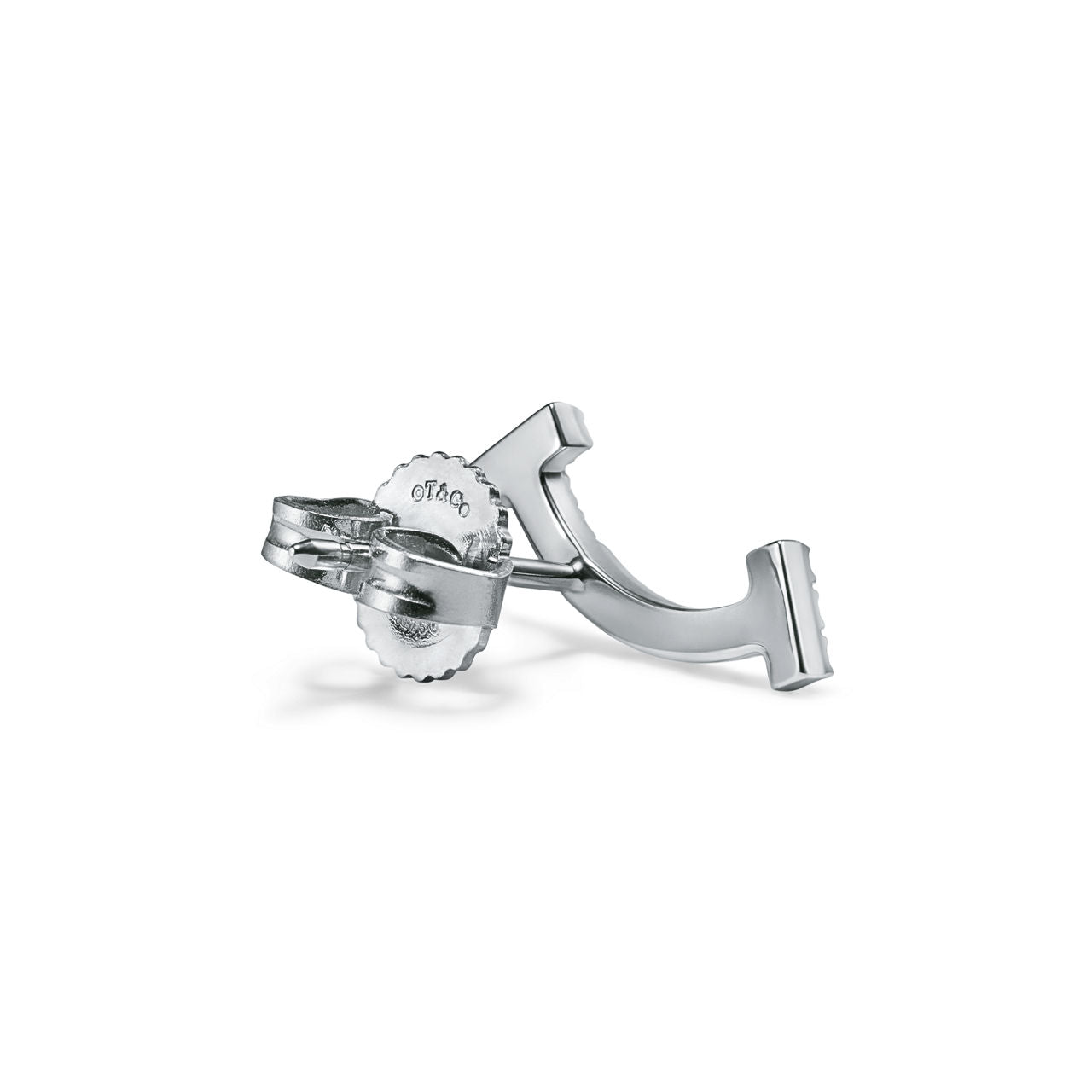 Boucles d’oreilles Smile en or blanc 18 carats et diamants. Mini.