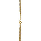 Pendentif à maillons doubles taille Large en or jaune 18 carats et pavé de diamants