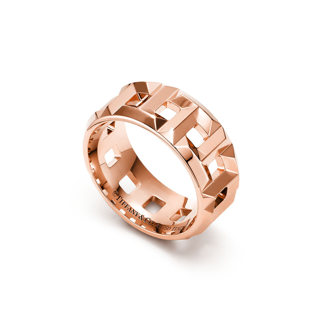 Tiffany T Bague True 8 mm en or rose 18 carats en or rose