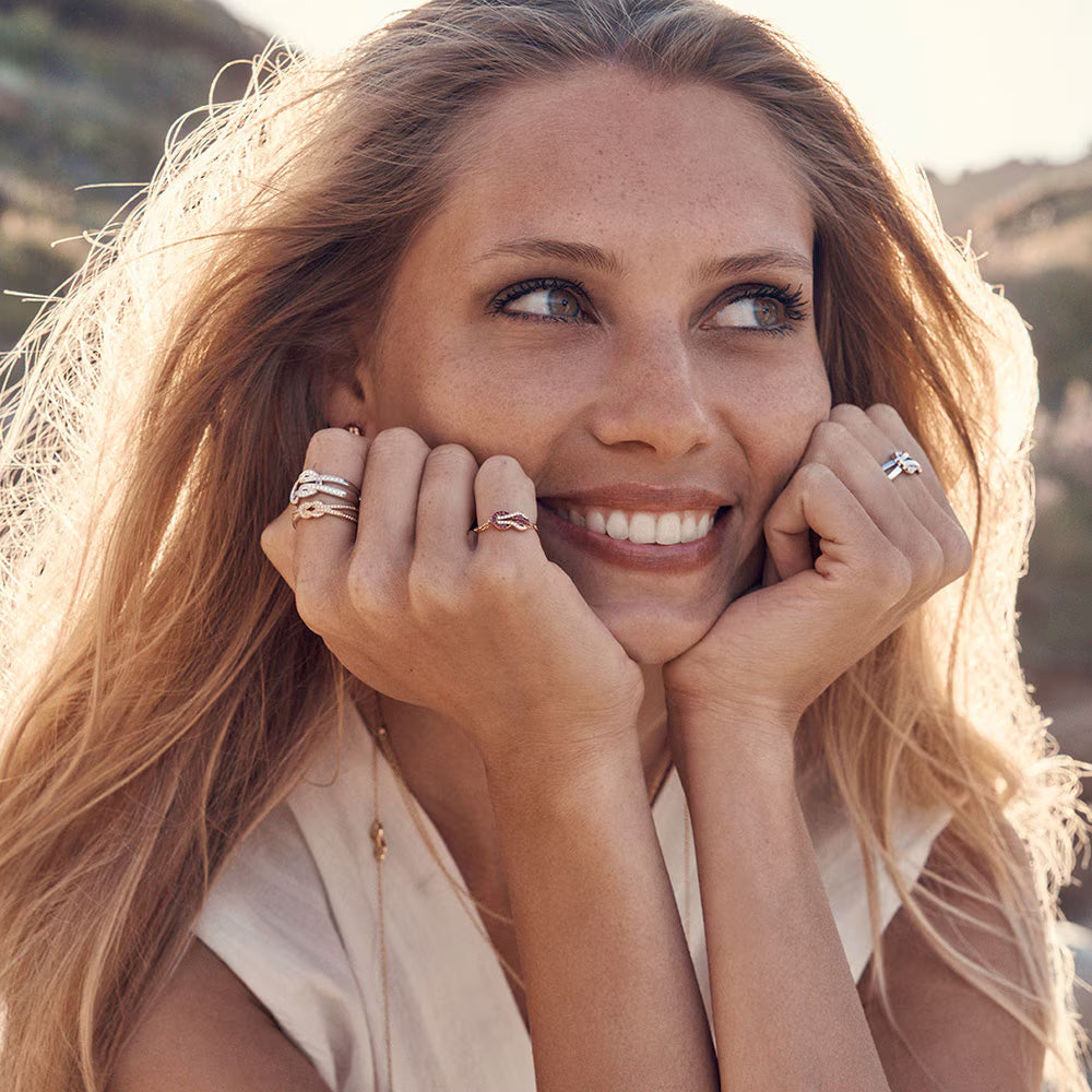 Bague Chance Infinie, moyen modèle, pavée