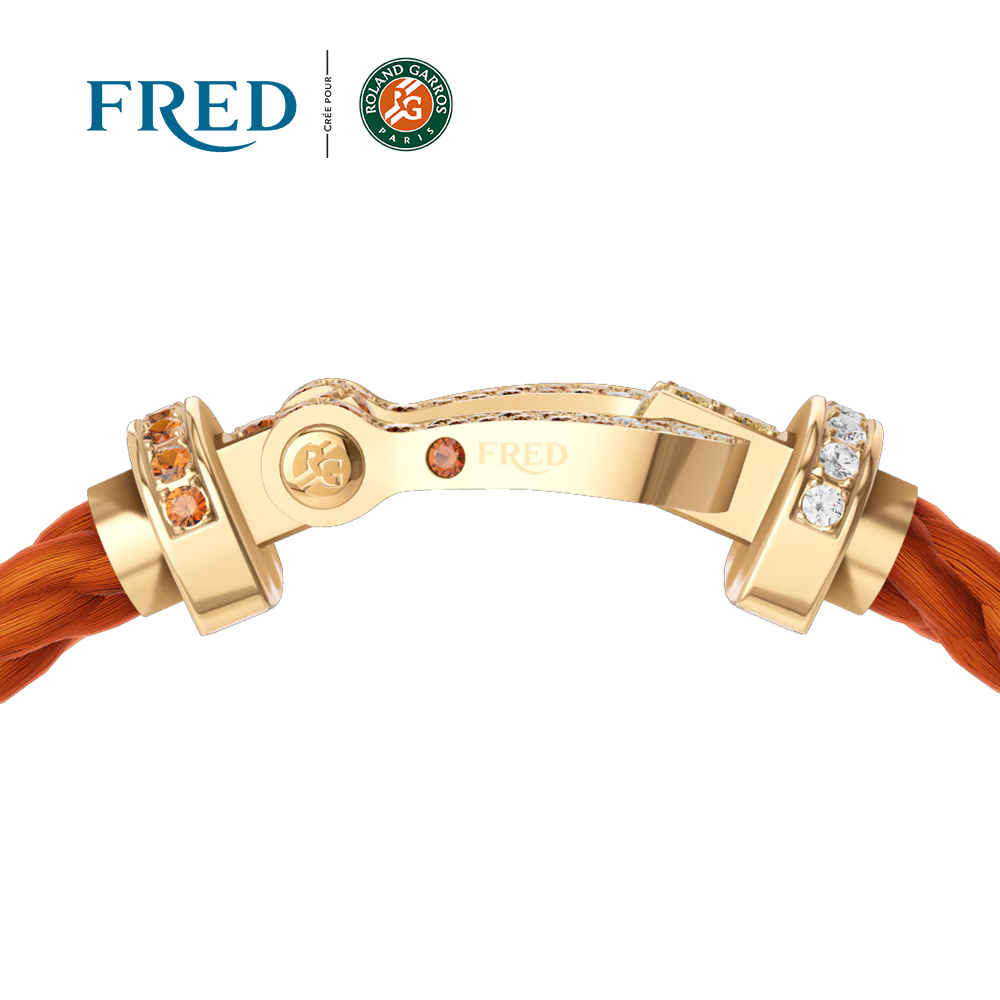 Bracelet Force 10 #FREDxRolandGarros, grand modèle, pavé