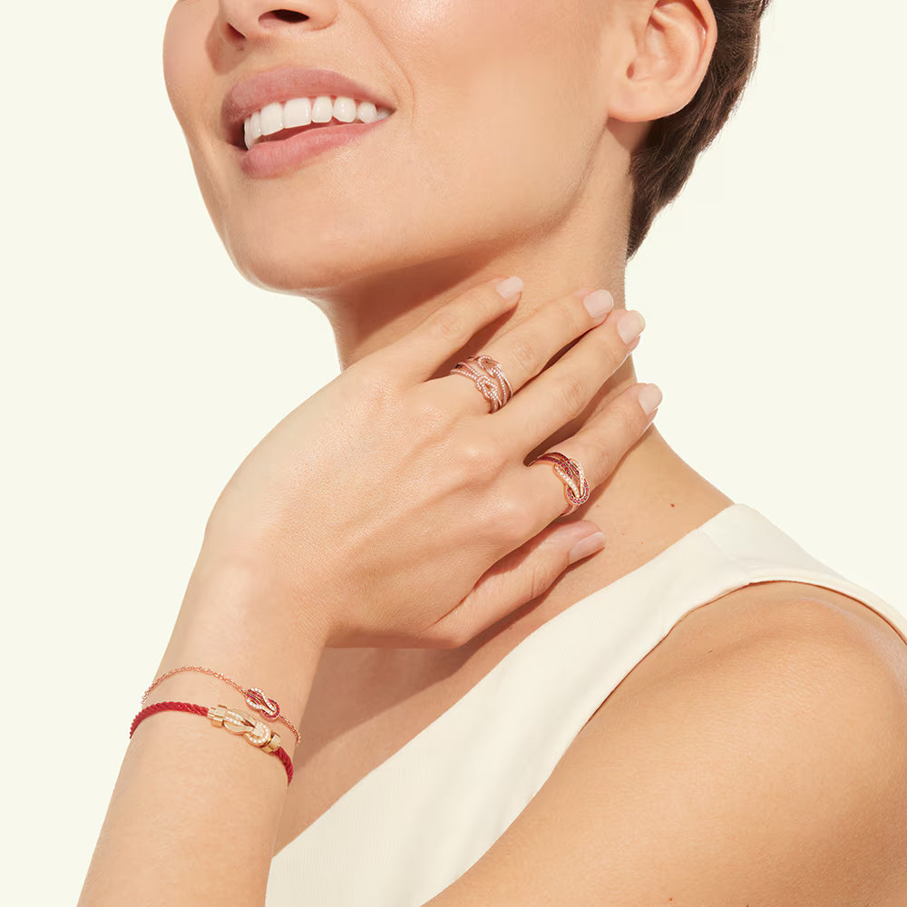 Bague Chance Infinie, moyen modèle, semi-pavée