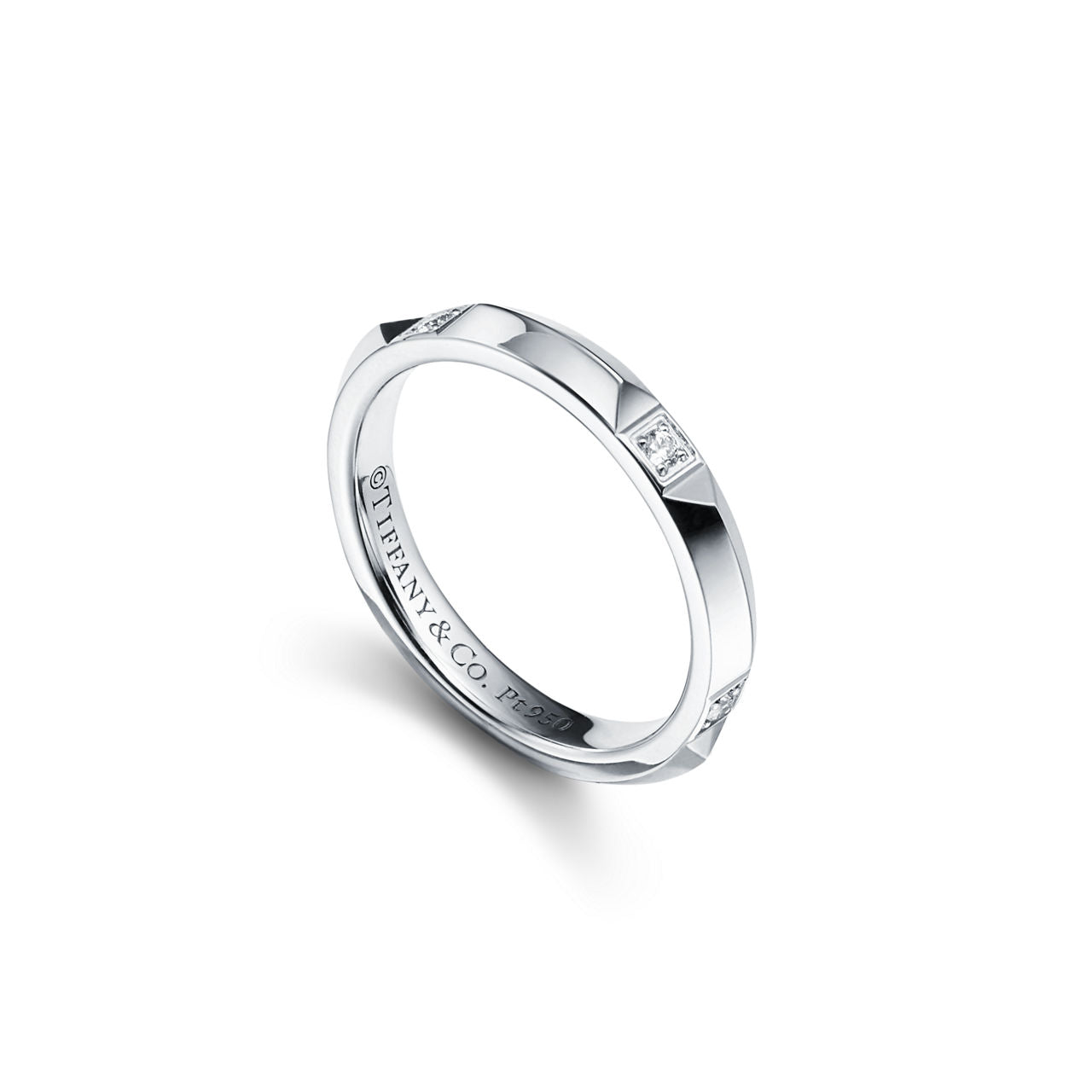 Tiffany True™ Alliance en platine 950 millièmes et diamants. Largeur