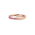 Tiffany Lock Bague en or rose et saphirs roses. Small.