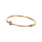Bracelet jonc à charnière Wire orné de diamants en or jaune 18 carats