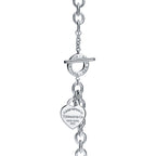 Collier Plaque Cœur avec fermoir à bascule en argent 925 millièmes