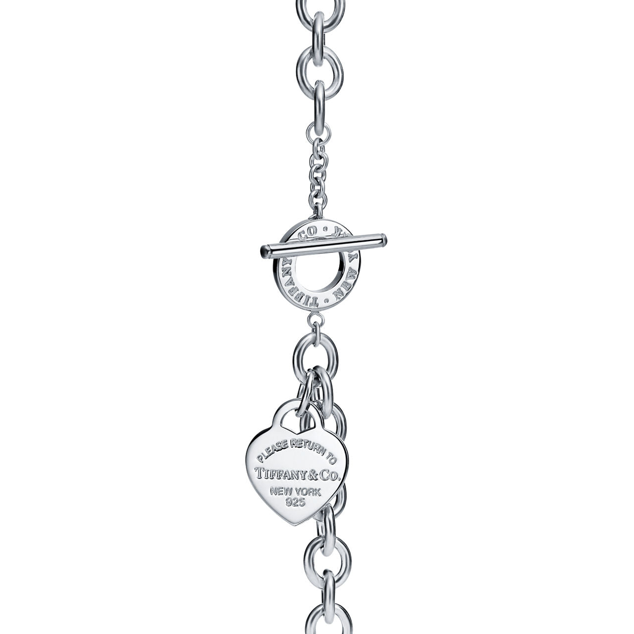 Collier Plaque Cœur avec fermoir à bascule en argent 925 millièmes