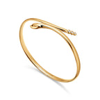 Bracelet jonc Serpent en or jaune 18 carats et diamants