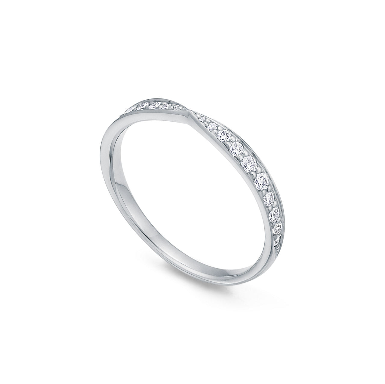 Tiffany Harmony® Alliance en platine 950 millièmes et diamants. 1,8 mm.