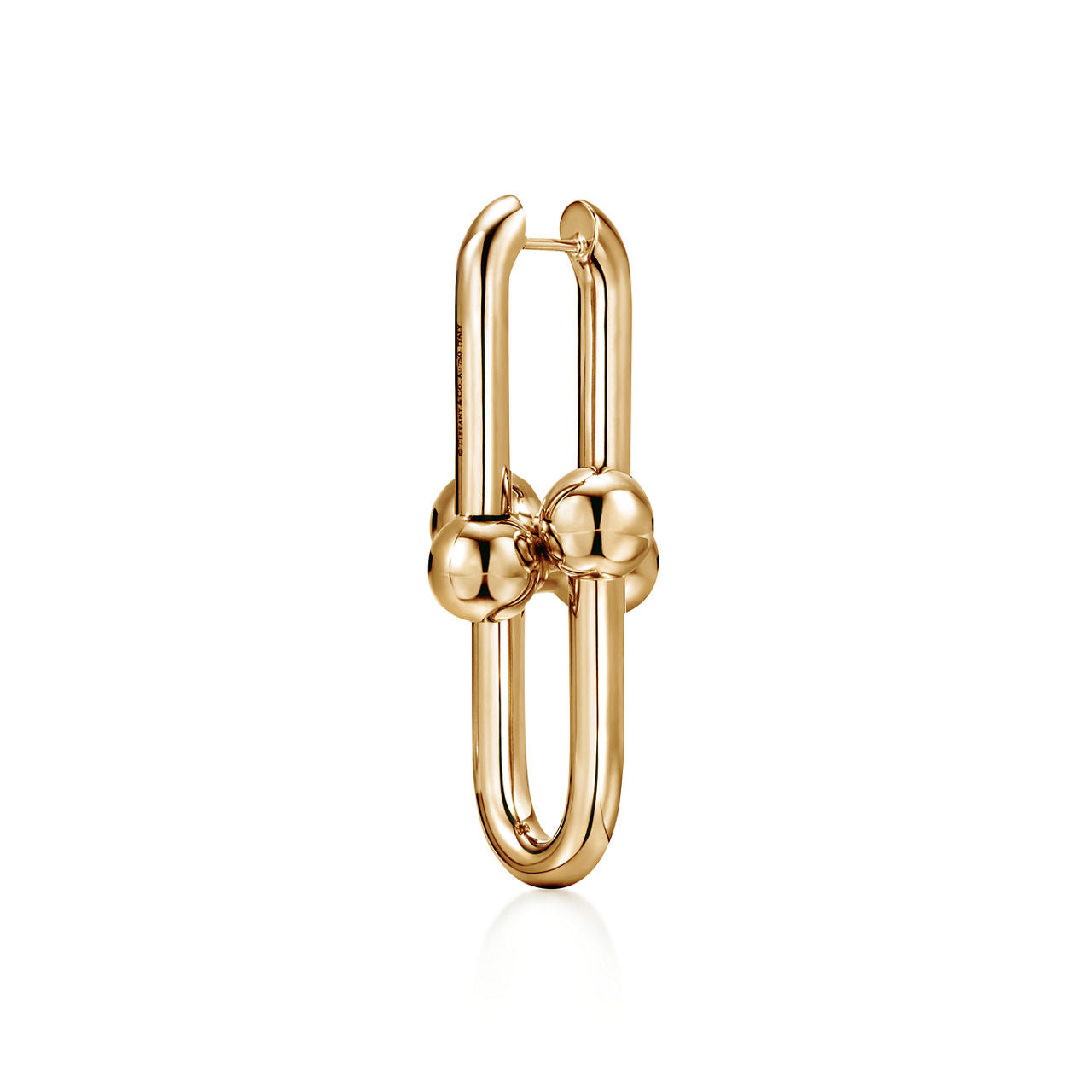 Boucles d’oreilles à maillons taille Extra-large en or jaune 18 carats