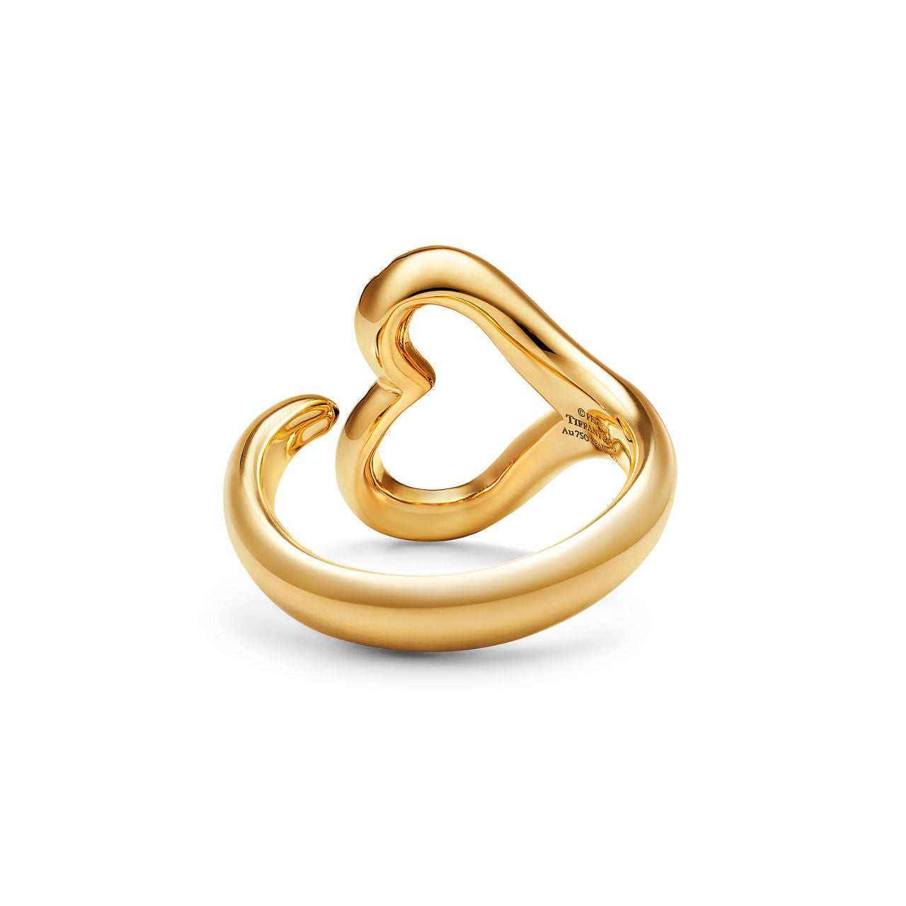 Elsa Peretti® Bague Open Heart en or jaune 18 carats pavé de diamants