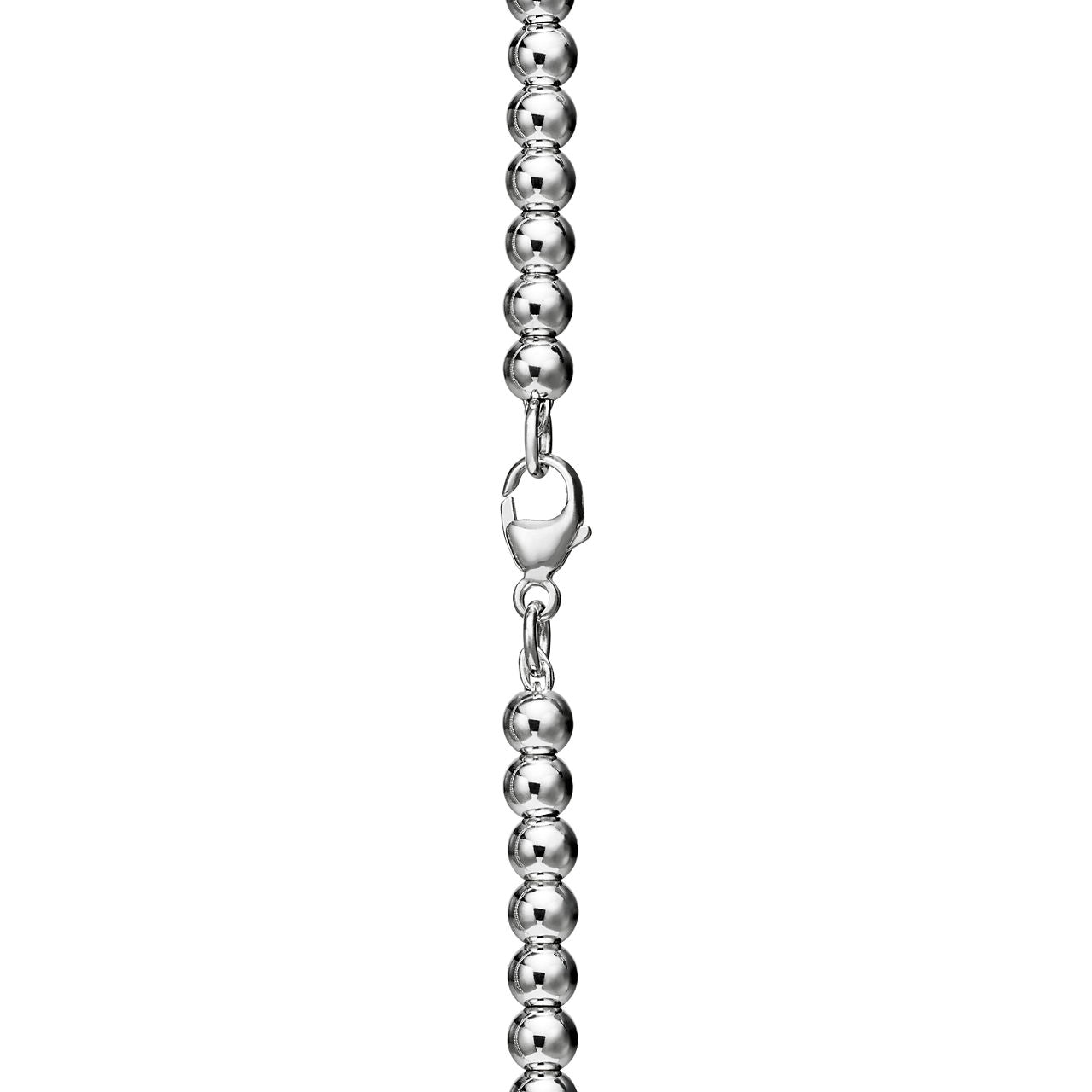 Collier de perles Plaque Cœur en argent 925 millièmes et diamant. Small.