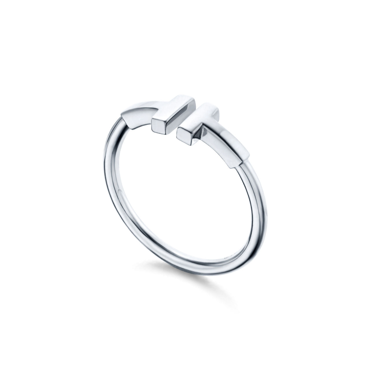 Tiffany T Bague Wire en or blanc 18 carats