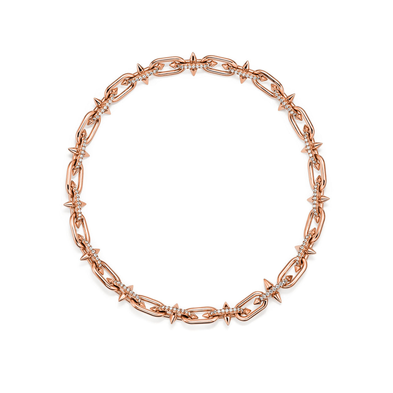 Collier en or rose et diamants
