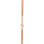 Pendentif à maillons doubles taille Large en or rose 18 carats et pavé de diamants