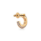 Boucles d’oreilles créoles T1 en or jaune 18 carats et diamants