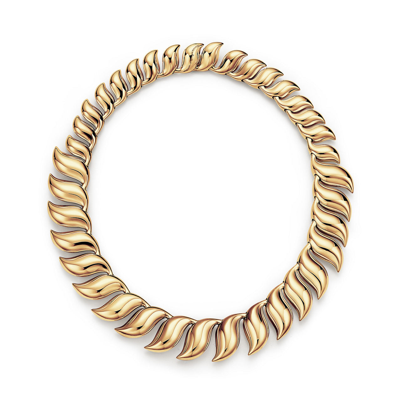 Collier plume en or jaune 18 carats