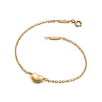 Bracelet Bean design en or jaune 18 carats. 9 mm.